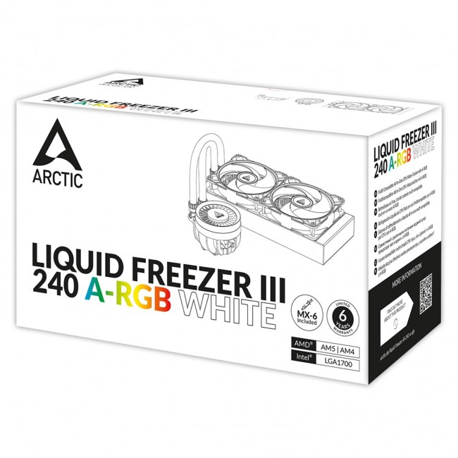 ARCTIC Liquid Freezer III 240 A-RGB - Multi Compatible All-in-One CPU Water Cooler with A-RGB ARCTIC Liquid Freezer III 240 A-RGB - Multi Compatible All-in-One CPU Water Cooler with A-RGB