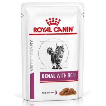 ROYAL CANIN Vet Renal Feline with Beef Wet cat food Chunks in sauce Chicken, Pork, Beef 12x85 g