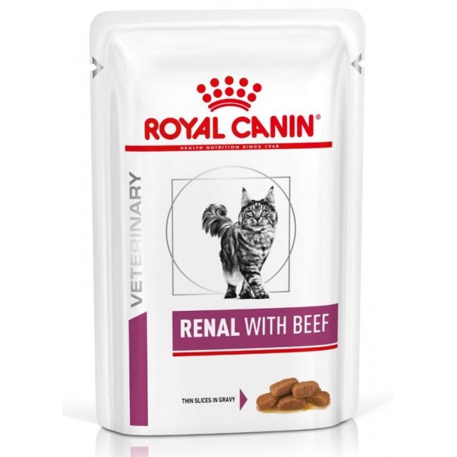 ROYAL CANIN Vet Renal Feline with Beef Wet cat food Chunks in sauce Chicken, Pork, Beef 12x85 g