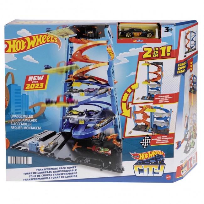 Hot Wheels City Racing Tower With Transformation HKX43 MATTEL Play Set