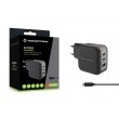 Conceptronic 3-Port 67W GaN USB PD Charger with USB-C Charging Cable, USB-C x 2, USB-A x 1, QC 3.0, PPS