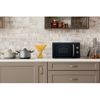 Gorenje Microwave oven with grill MO4250CLB Free standing, 20 L, Grill, Mechanic, 700 W, Black, Defrost function
