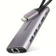 Axagon HMC-6G2L USB 10Gbps hub, 2x USB-A, 1x USB-C, HDMI 4k/60Hz, RJ-45, PD 100W