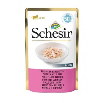 SCHESIR in jelly Chicken with ham - wet cat food - 50 g