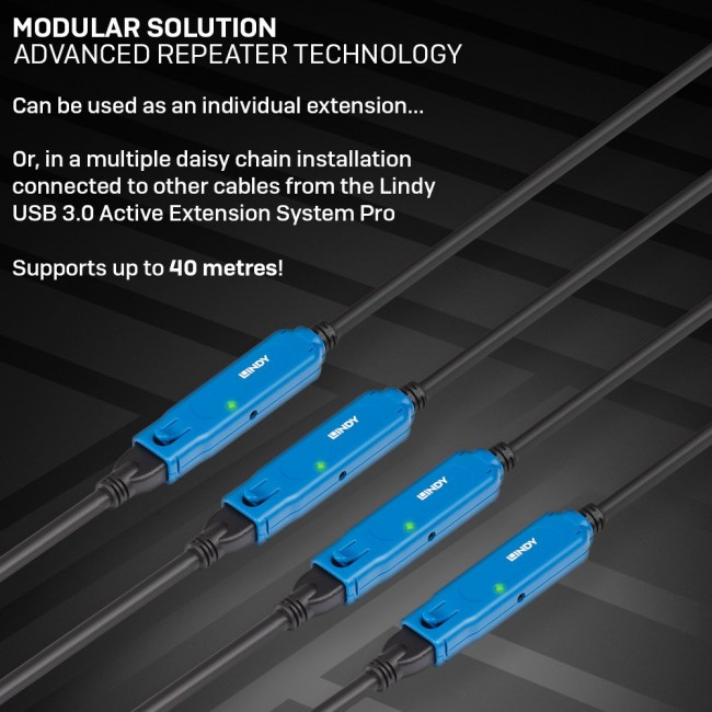 Lindy 10m USB 3.0 Active Extension Pro