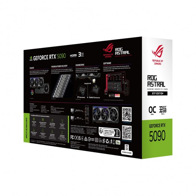 ASUS ROG-ASTRAL-RTX5090-O32G-BTF-GAMING NVIDIA GeForce RTX 5090 32 GB GDDR7 ASUS ROG-ASTRAL-RTX5090-O32G-BTF-GAMING NVIDIA GeForce RTX 5090 32 GB GDDR7