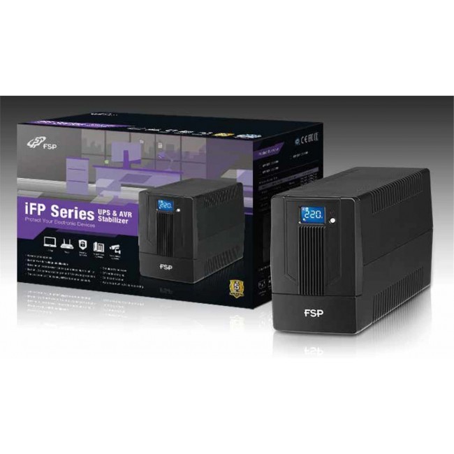 FSP iFP 600 uninterruptible power supply (UPS) Line-Interactive 0.6 kVA 360 W 2 AC outlet(s) FSP iFP 600 uninterruptible power supply (UPS) Line-Interactive 0.6 kVA 360 W 2 AC outlet(s)