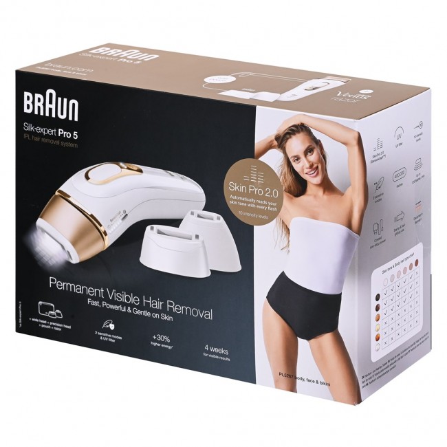 Braun Silk-expert Pro Silk expert Pro 5 PL5267 Intense pulsed light (IPL) Gold, White