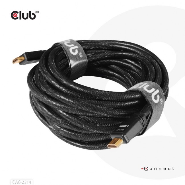 CLUB3D HDMI 2.0 4K60Hz RedMere cable 15m/49.2ft