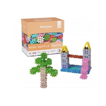 Marioinex Mini Waffle building blocks, 200 pieces in pastel colours