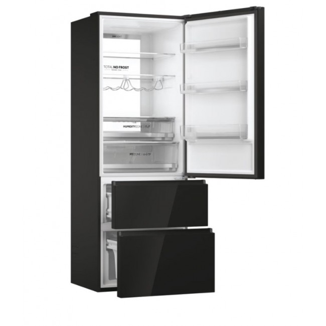 Multidoor refrigerator Haier HTW7720DNGB (black)
