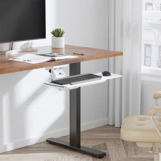 Maclean under-desk keyboard holder, adjustable, max. 5kg, white, MC-156 W Maclean under-desk keyboard holder, adjustable, max. 5kg, white, MC-156 W