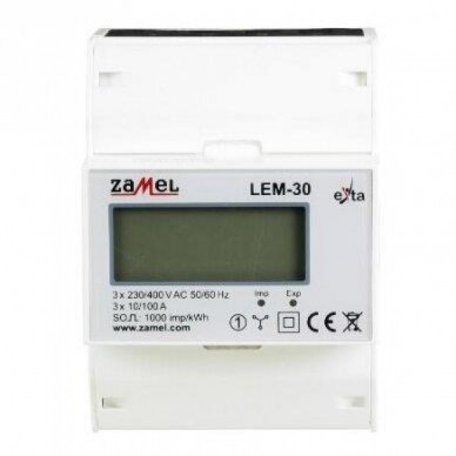 3-PHASE ENERGY METER LEM-50 100A 3-PHASE ENERGY METER LEM-50 100A