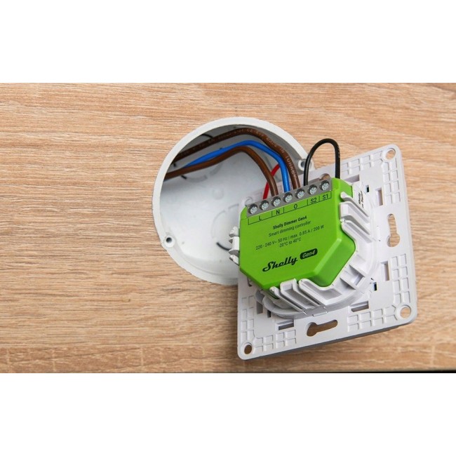 Shelly Dimmer Gen4 Smart Dimmer Wi-Fi Bluetooth, Green