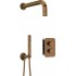 Concealed shower set with thermostat box