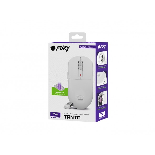 FURY Tanto T4 gaming mouse wireless 12000 dpi white FURY Tanto T4 gaming mouse wireless 12000 dpi white