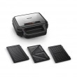 Tefal SW383D10 sandwich maker 700 W Black, Stainless steel