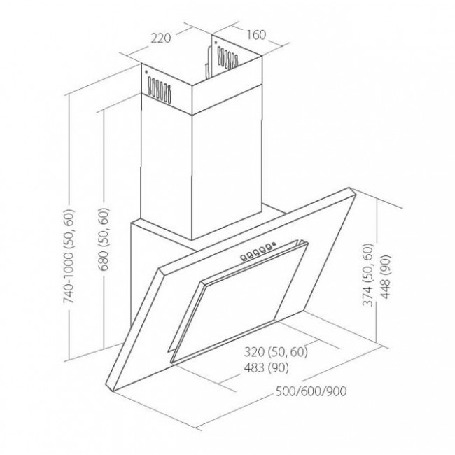 Akpo WK-4 Nero Eco Wall-mounted 420 m /h Akpo WK-4 Nero Eco Wall-mounted 420 m /h