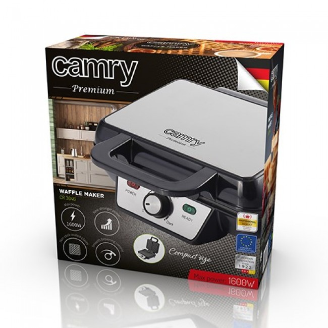 Camry CR 3046 waffle iron 2 waffle(s) Black 1000 W Camry CR 3046 waffle iron 2 waffle(s) Black 1000 W