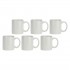 Set of 6 mugs with handle Corte - White 350 ml