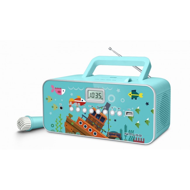 Muse M-29KB portable stereo system Digital 1 W FM, MW, PLL Multicolour MP3 playback