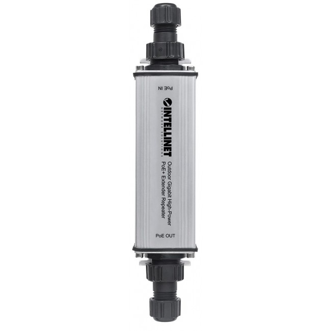 Intellinet Outdoor Gigabit High-Power PoE+ Extender Repeater, IEEE 802.3at/af Power over Ethernet (PoE+/PoE), Extends Range up to 100m, Metal, IP65 Intellinet Outdoor Gigabit High-Power PoE+ Extender Repeater, IEEE 802.3at/af Power over Ethernet (PoE+/PoE), Extends Range up to 100m, Metal, IP65