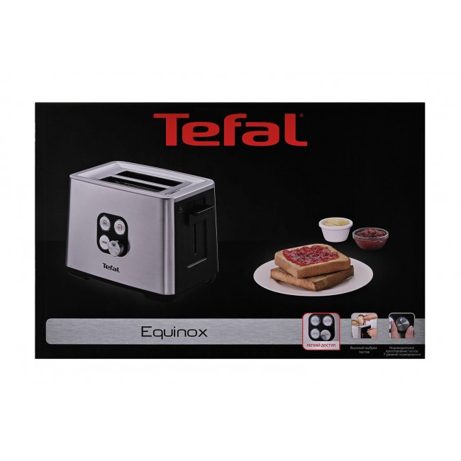 Tefal Equinox TT420D 7 2 slice(s) Black, Stainless steel