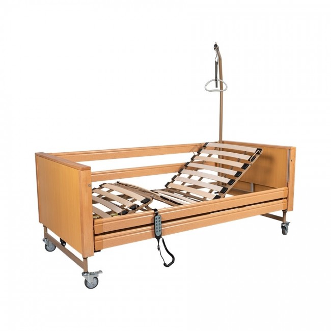 rehabilitation and care bed, CAREBED PREMIUM wooden bed surface rehabilitation and care bed, CAREBED PREMIUM wooden bed surface
