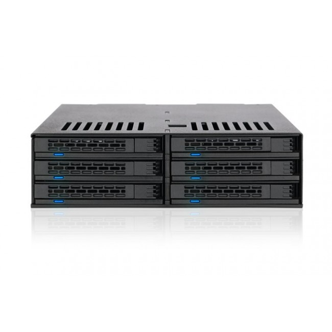 Icy Dock MB326SP-B disk array 0 TB Rack (1U) Black