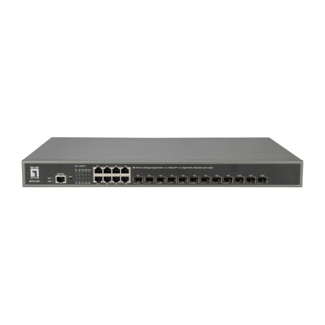 LevelOne GTL-2091 Managed L3 Gigabit Ethernet (10/100/1000) Grey