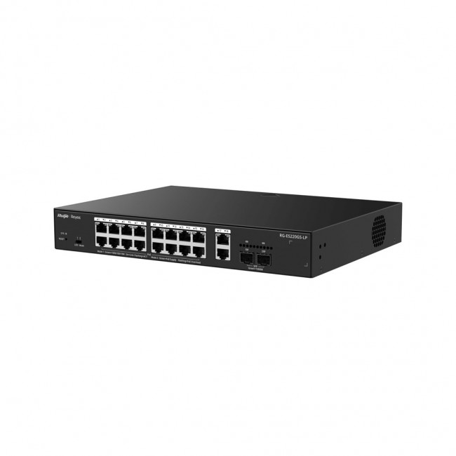 Ruijie Networks RG-ES220GS-LP network switch Managed L2 Gigabit Ethernet (10/100/1000) Power over Ethernet (PoE) Desktop Black