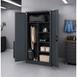 Iron Mate SATURN Metal Utility Cupboard 185x90x45 Anthracite RAL7016