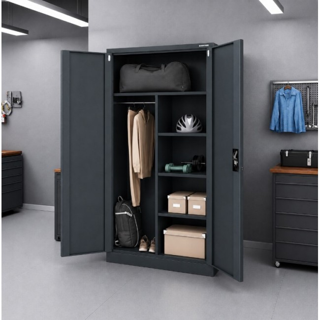 Iron Mate SATURN Metal Utility Cupboard 185x90x45 Anthracite RAL7016