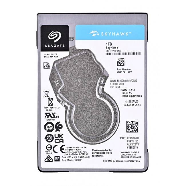 Seagate SkyHawk internal hard drive 1 TB 5400 RPM 128 MB 2.5 Seagate SkyHawk internal hard drive 1 TB 5400 RPM 128 MB 2.5