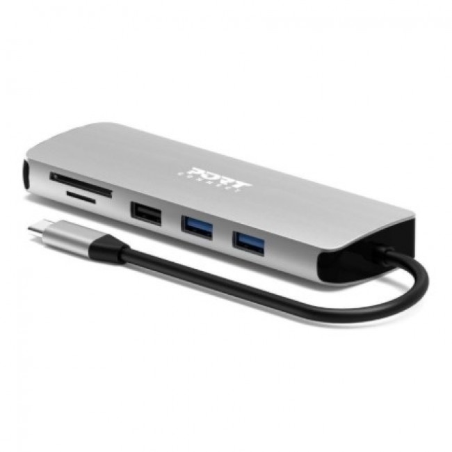 Port Designs 900164 laptop dock/port replicator Wired USB 3.2 Gen 1 (3.1 Gen 1) Type-C Stainless steel