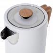 Adler AD 1347W electric kettle 1.5 L 2200 W White, Wood