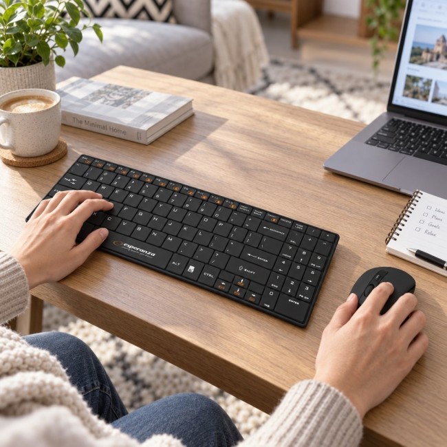 Esperanza EK122K keyboard RF Wireless QWERTY Black