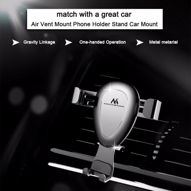 Maclean car phone holder, universal, for the ventilation grille, gravity, max. center distance 90mm, MC-324