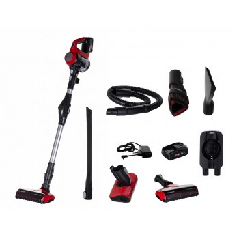 Bosch BBS711ANM stick vacuum/electric broom Bagless 0.3 L Black, Red, Stainless steel