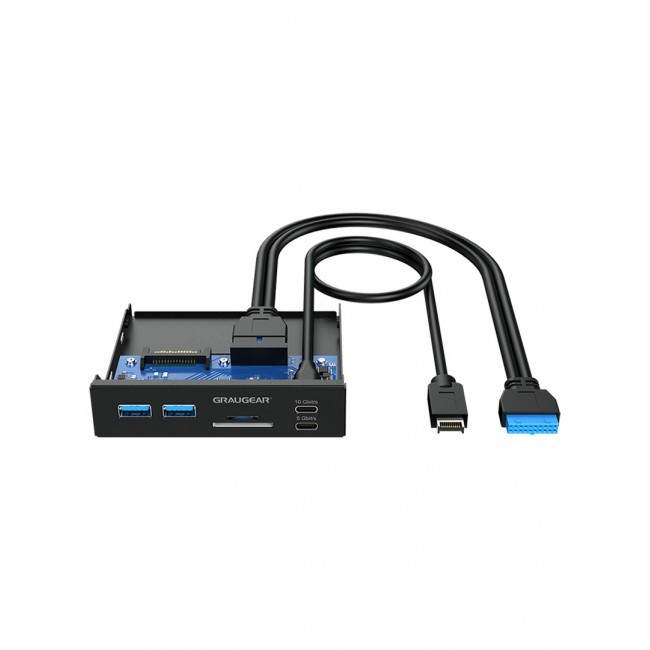 Graugear Multi Front Panel with USB Hub + Card Reader Graugear Multi Front Panel with USB Hub + Card Reader