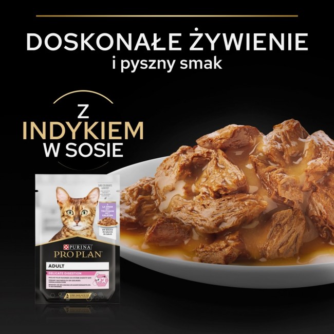 PURINA Pro Plan Adult Delicate Digestion Turkey in gravy - wet cat food - 85g