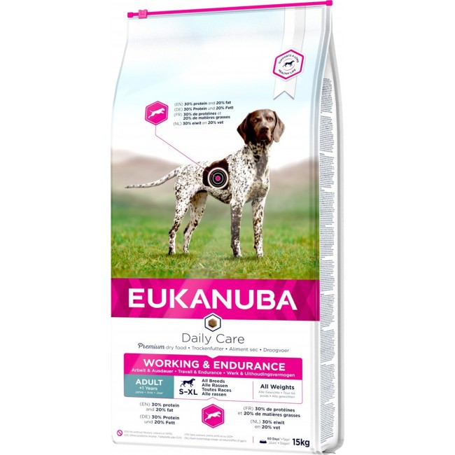 EUKANUBA Daily Care Working & Endurance - dry dog food - 15kg EUKANUBA Daily Care Working & Endurance - dry dog food - 15kg