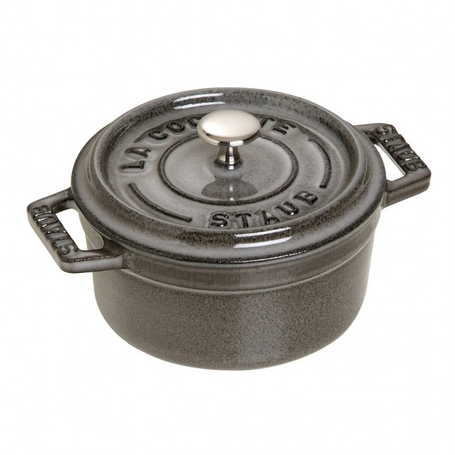Staub Mini Round Cast Iron Pot - 250 ml, Graphite Staub Mini Round Cast Iron Pot - 250 ml, Graphite
