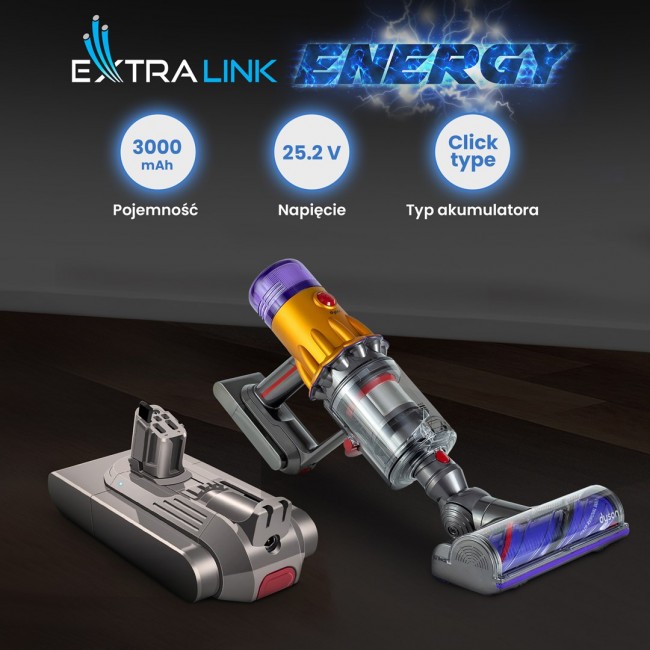 Extralink BATERIA DYSON, V11 (CLICK TYPE) 25.2V 3000MAH Battery Handheld vacuum Extralink BATERIA DYSON, V11 (CLICK TYPE) 25.2V 3000MAH Battery Handheld vacuum