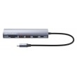 Manhattan USB-C Dock/Hub with Card Reader, Ports (x5): Ethernet, HDMI, USB-A (x2) and USB-C, with Power Delivery (PD) 100W- requires external USB-C charger (not included). USB powered (no external power supply required) when PD is not in use