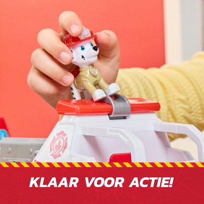 PAW Patrol Fire Rescue: Rapid Reload Fire Truck with Marshall Figure, Quick-Fire Launcher, Lights & Sounds, Kids Toys for Boys & Girls Ages 3 and Up