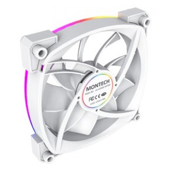 Montech AX120 PWM ARGB Fan, 3 Pack, White - 120mm