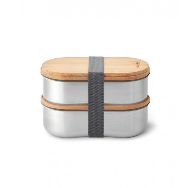 black+blum BAM-BT-L016 food storage container Oval Box 0.5 L Bamboo, Stainless steel 2 pc(s)