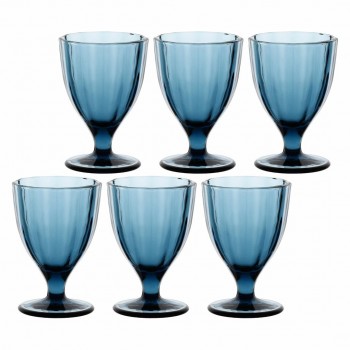 Set of 6 Amami glasses - Blue, 300 ml