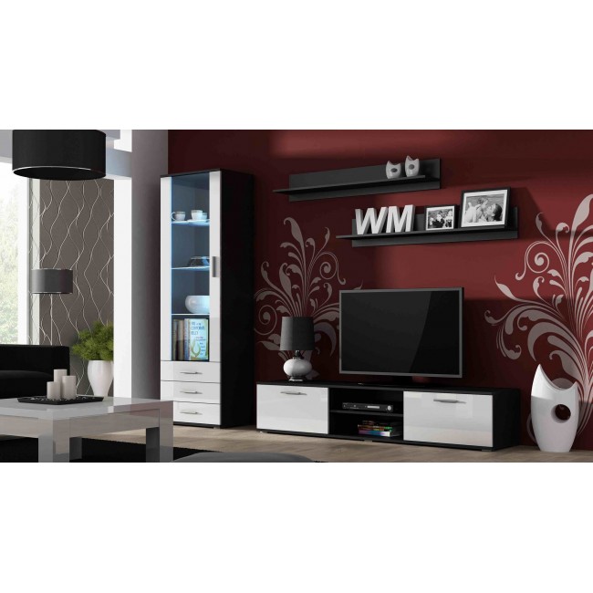 Cama TV stand SOHO 180 black/white gloss Cama TV stand SOHO 180 black/white gloss